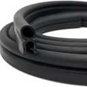 Car Door Seal Strip, Fit 1/4" Edge, Rubber Trim Seal with Top Bulb, Automotive Weather Striping for Cars, Boats, RVs, Trucks, and Home Applications, 26Ft