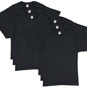Hanes Men's Short Sleeve Essentials Crewneck Cotton T-Shirt, Multipack L 4 Pack