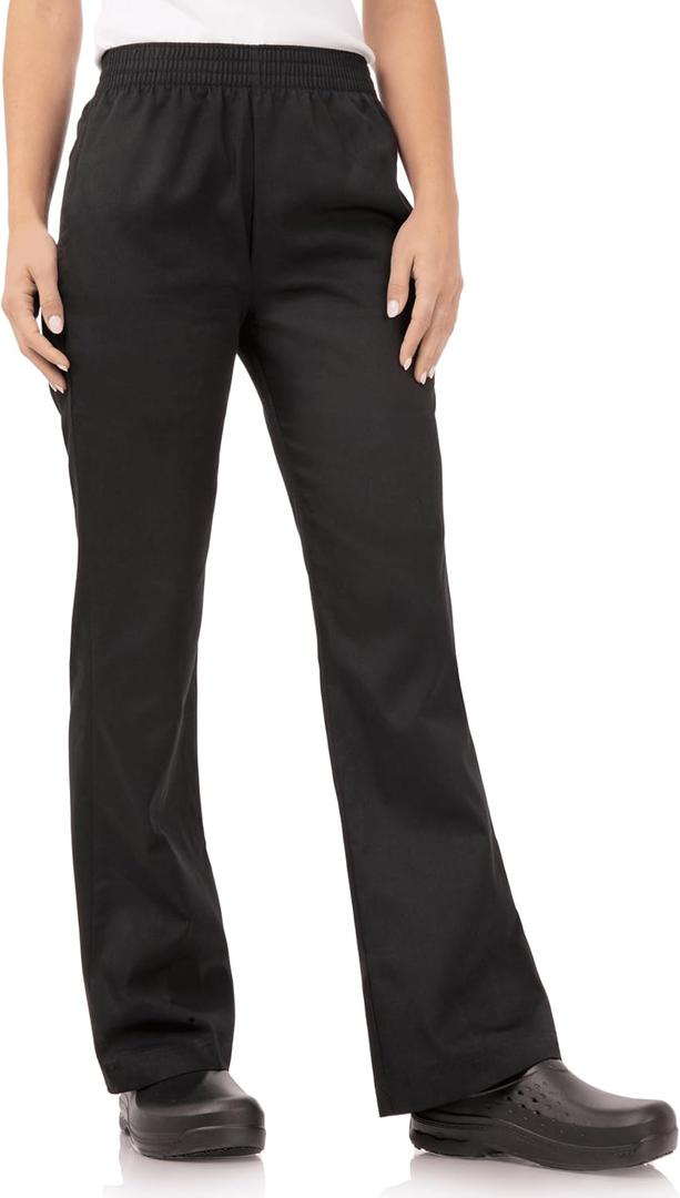 Chef Works Women's Essential Baggy Chef Pants (Black, XXL)