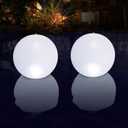 Esuper Floating Pool Lights Solar Powered 1 PCS, 14 Inch Color Changing Led Glow Globe Solar Pool Lights That Float, Inflatable Waterproof Solar Floating Pool Ball Lights for Pool, Party Decorations