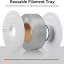 ENOMAKER Bamboo Lab PLA Basic Filament Refill Light Gray 10104 1.75mm, Grey 3D Printer Filament with RFID for Bambu A1,X1,P1,H2 AMS, Easy to Print,Pro 3D Printing Consumables without Spool,1kg(2.2lbs)