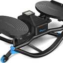Merach Rocking Steppers for Exercise at Home, 3D Motion Stair Stepper with Resistance Bands for Full Body Workout & Low-Impact Balance Board, 330 LBS Loading Capacity Exercise Equipment