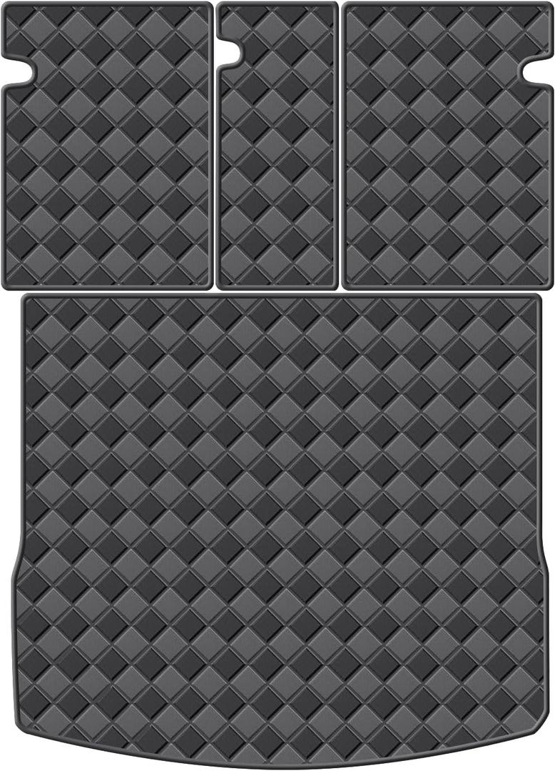 Cargo Mat & Backrest Mats for 2015-2025 Porsche Macan Accessories, All Weather Waterproof Rear Cargo Liner Rear Trunk Liner Back Seat Cover Protector