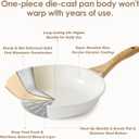 SENSARTE Nonstick Ceramic Frying Pan Skillet, 12.5 Inch Omelet Pan, Healthy Non Toxic Chef Pan, Induction Compatible Egg Pan with Heat Resistant Handle, PFAS-Free, White