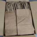BagDream 200 Pack 3.5x2.4x6.7 Inches Mini Gift Bags with Handles Bulk Small Paper Party Favor Bags Recyclable Tiny Kraft Brown Paper Sacks