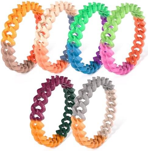 BuggyBands 6 Pack Rainbow Mosquito Repellent Bracelets for Adults and Kids, DEET-Free Insect & Bug Repellent Bands, Individually Wrapped Repellent Wristbands for Outdoor Camping Traveling, 2 Pack