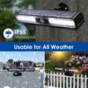Clip on Solar Motion Sensor Lights Outdoor Waterproof with 36 LEDs, 6000K, 2 Pack Solar Powered Fence Lights for Outside Chain Link Fence Garage Gutter Camping (Cool White)