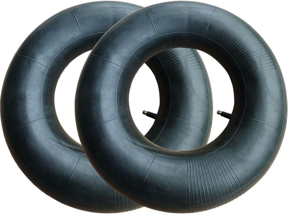 2 Pack 16x6.50-8,16x7.50-8 Inner Tube with TR-13 Straight Valve Stem for Lawn Mower,Tractor,Golf Cart,Garden Trailer and More