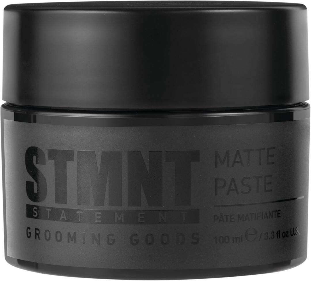 STMNT Grooming Goods Matte Paste 3.38 oz | All Day Strong Hold & High Volume | Hair Clay Paste For Men | Non-Greasy Formula | Texture Paste for Hair | Ideal for Dry & Damp Hair | Mens Hair Styling (3.38 Ounce (Pack of 1))