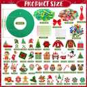 Moucuny 32 Sets DIY Christmas Crafts Kits Christmas Foam Wreath Craft Kits Snowman Santa Bows Sticker Wreath Ornaments Arts and Crafts for Home Indoor Decoration