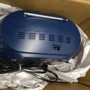 MEGATEK Portable CD Player Boombox with FM Radio, Bluetooth, USB Port, AUX Input, and Headphone Jack CD-R/CD-RW/MP3-CD Compatible, Clear Stereo Sound, Backlit LCD Display Blue Jay