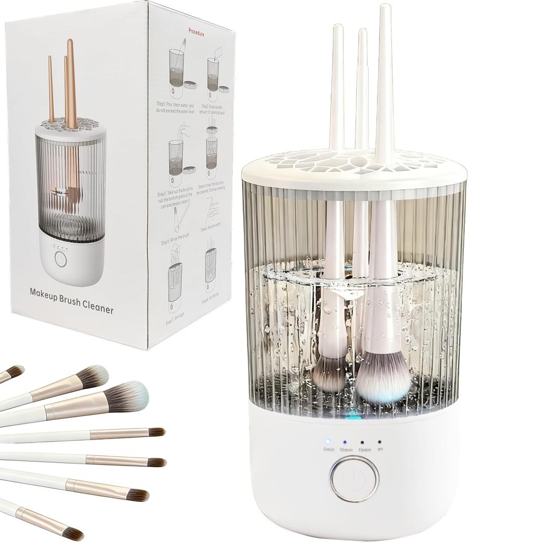 Electric Makeup Brush Cleaning Machine, Multi Functional Integrated Makeup Brushes Cleaner, One Click Start, Suitable for Various Makeup Brushes & Tools
