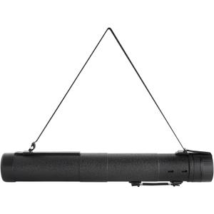 Juvale Extendable Poster Tube - Telescoping 30-49 in Poster Carrying Case - Adjustable Shoulder Strap Blueprint Tube - High-Capacity Art Storage - 5 in Diameter, Black