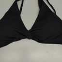 CRZ YOGA Womens V Neck Bikini Tops Twist Front Triangle Sexy Bathing Suit Criss Cross Back Swimsuit Padded (X-Large, Black)