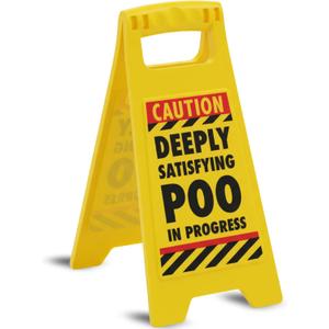 Boxer Gifts Satisfying Poo in Progress Bathroom Warning Sign  Funny Birthday Gifts for Husband or Dad  Prank White Elephant Gift for Men