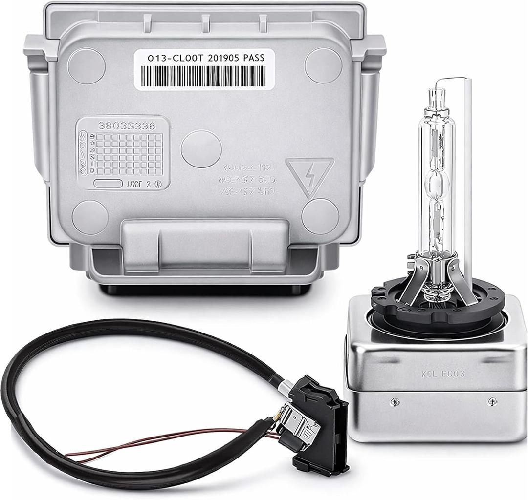 89034934 4L0907391 4L0907391A Xenon HID Headlight Ballast with Igniter and D1S Bulb - Compatible with Jeep Grand Cherokee, Buick Enclave, Audi Q7, BMW 1-Series, GMC Acadia, VW Passat
