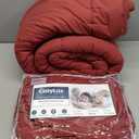 CozyLux Red Comforter Set King 7 Pieces Red Bedding Set Christmas King Size Burgundy Bed in a Bag Maroon Wine with All Season Quilted Comforter, Flat Sheet, Fitted Sheet, Pillowcases