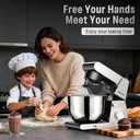 6.5QT Tilt-Head Stand Mixer, Heavy Duty Pro 10-Speed Electric Mixer, Stainless Steel Cladding & Bowl with Dough Hook, Wire Whisk and Flat Beater for Home Baking, Bread, Cake, Pizza Dough