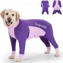 Dog Sun Protection Cooling Suit UPF 50+, Quick-Dry Breathable Jumpsuit for Large & Medium Dogs, Outdoor Dirt-Resistant Shedding Control Pet Apparel (Berry Purple, 5X-Large)