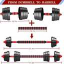 Adjustable-Dumbbells-Sets,Free Weights-Dumbbells Set of 2 Convertible To Barbell A Pair of Lightweight for Home Gym,Women and Men Equipment