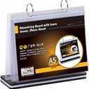 A5 multi-page flip display card label display stand detachable label business menu holder,T-shaped double sided