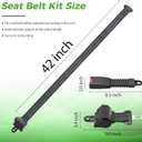 Universal Golf Cart Seat Belts Kit for Yamaha Club Car EZGO Go-Kart ATV UTV, 42 inch Retractable Seat Belts Kit (Without Mounting Bar)