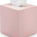 Essentra Home Blush Pink Square Tissue Box Cover