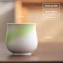 4-Oz Ceramic Espresso Cups Set - Multi-Color, Handle-Free Design for Home & Cafe | Dishwasher-Safe Stoneware Cups (Kiln turning green, 4)