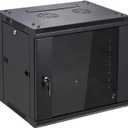 9U Wall Mount Server Cabinet Network Rack Enclosure Locking Glass Door by NETECABLE