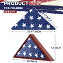 Mindsoft Flag Case for Burial with Folded Memorial American Stars Flag 5 x 9. 5 ft, Display Shadow Box for Military Veterans Funeral