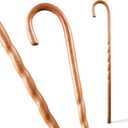 Brazos Handcrafted Wood Walking Cane, Twisted Oak, Crook Style Handle, for Men & Women, Made in The USA, 37"