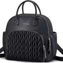 LOVEVOOK Backpack Purse for Women,Small PU Leather Fashion Backpack,Ladies Stylish Waterproof Daypack Shoulder Bags for Travel, Work & Shopping, Black