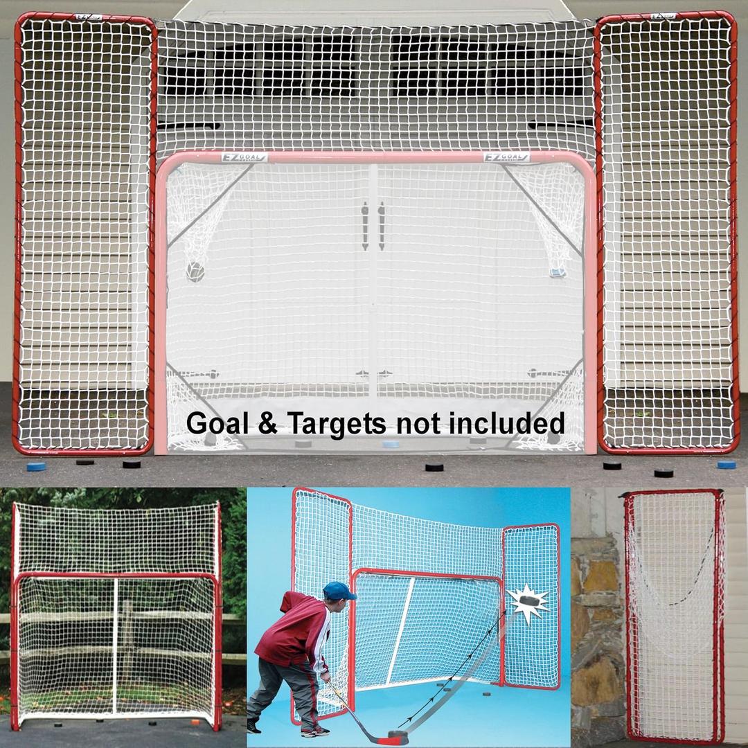 EZGoal Hockey Backstop, Red/White, 10' x 6'