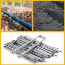 240 Pack Landscape Staples 6 Inch,11 Gauge Garden Landscape Staples, Galvanized Steel Garden Stakes, Heavy Duty Yard Ground Stakes for Gardening Plant Cover Weed Barrier Fence Lawn Tent