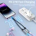Magnetic Lightning to 3.5mm Headphone and Charger Adapter, [Apple MFi Certified] 2 in 1 Lightning Splitter Audio and Charge Support Music Control,iPhone Headphone Adapter for iPhone14/13/12/11/XS/XR