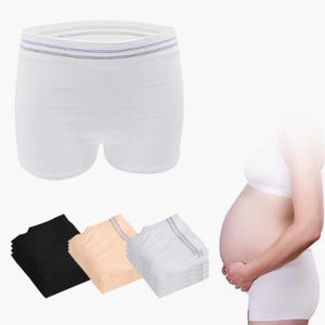 HANSILK Mesh Postpartum Underwear 12 Pack High Waist Reusable Post Bay C-Section Recovery Maternity Panties for Women Washable Mesh Panties (M)