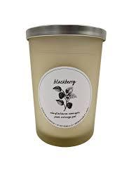 HD Designs Frosted Jar Candle - White Blackberry, 19 oz