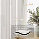 Guken Ivory 100% Blackout Curtains 84 Inch Length 2 Panels Set for Living Room Bedroom Back Tab Thermal Insulated Black Out Linen Drapes Room Darkening Window Curtains 84 Inches Long