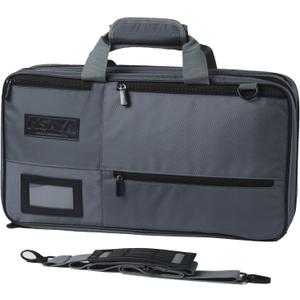 Asaya Chef Knife Bag - 28 Pockets for Knives and Kitchen Utensils - Durable Ballistic Nylon, Black Stainless Steel Hardware, Card Holder and Adjustable Shoulder Strap - Knifes not Included