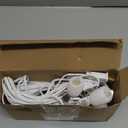 Meonum 3 Pack Christmas Village Light, 12 Ft Accessory Cord with C7 Lamp, Light Cord with 5 LED Bulbs, Rotary On/Off, Female/Male Plugs, Spare Fuses for Village House Craft Decor