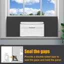 LBG Products Window Air Conditioner Side Panels,Full Surround AC Foam Panel for Indoor Window AC Units,Summer and Winter Window Seal Cover (Black)
