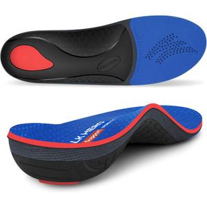 Walkhero Arch Support Inserts for Men & Women - Plantar Fasciitis Insoles with Max Cushion, Orthotics for Heel Pain Relief, Work Boots, Standing All Day (Mens 5-5.5 | Womens 7-7.5, Starry Blue)