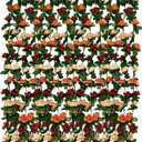 12 PCS 98.4 FT Artificial Flower Garland Rose Garland for Wedding Room Decor12,Terracotta
