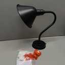 10in. Satin Black Angle Shade Gooseneck Sign Light Fixture with 22in. Long Extension Arm - Wall Sconce Farmhouse, Vintage, Antique Style - UL Listed - 9W 900lm A19 LED Bulb (5000K Cool White)