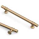 Asidrama 10 Pack 6.3 Inch(160mm) Champagne Bronze Kitchen Cabinet Handles, Cabinet Pulls Kitchen Cabinet Hardware Cupboard Handles Drawer Pulls