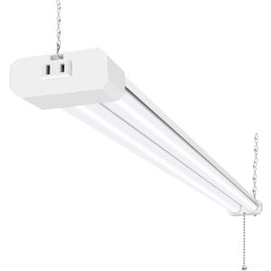 hykolity 5000K LED Shop Light Linkable, 4FT Daylight 42W LED Ceiling Lights for Garages, Workshops, Basements, Hanging or FlushMount, Included Power Cord and Pull Chain, 4400lm, ETL- 1 Pack