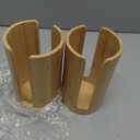 Suclain 2 Pcs Mason Jar Lid Organizer Bamboo Vertical Mason Jar Lid Storage Accessories Tumbler Lids Holder Cup Lids Organizer for Home Kitchen Countertop Cupboard(Only for Wide Mouth)