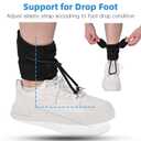 Tenbon Adjustable AFO Foot Drop Brace for Walking with Shoes, Socks, Or Barefoot Dorsiflexion Assist, Day & Night Use, Fits Left or Right Foot (Unisex, All-Day Wearable)