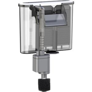 Small Aquarium Filter, Quiet Fish Tank HOB Filters for 2 to 5 Gallon Aquariums, Adjustable Flow Model: 302