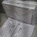 Stackable Plastic Storage Basket, 3 Pack Foldable Closet Organizers and Storage Bins with Wheels, Collapsible Drawer Shelf Storage Box Container for Office Bedroom Closet Wardrobe Kitchen Bathroom